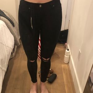 NWT Top Shop ripped moto jeans